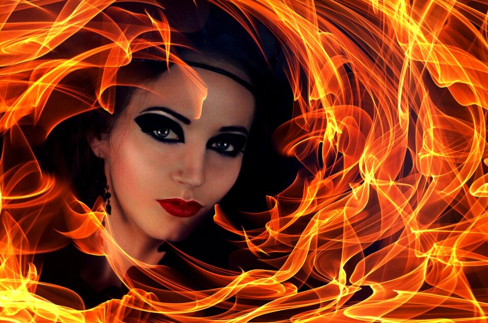 Blurry flame fire