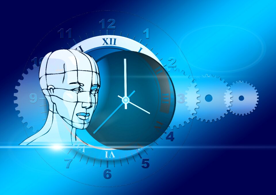 Gears face blue