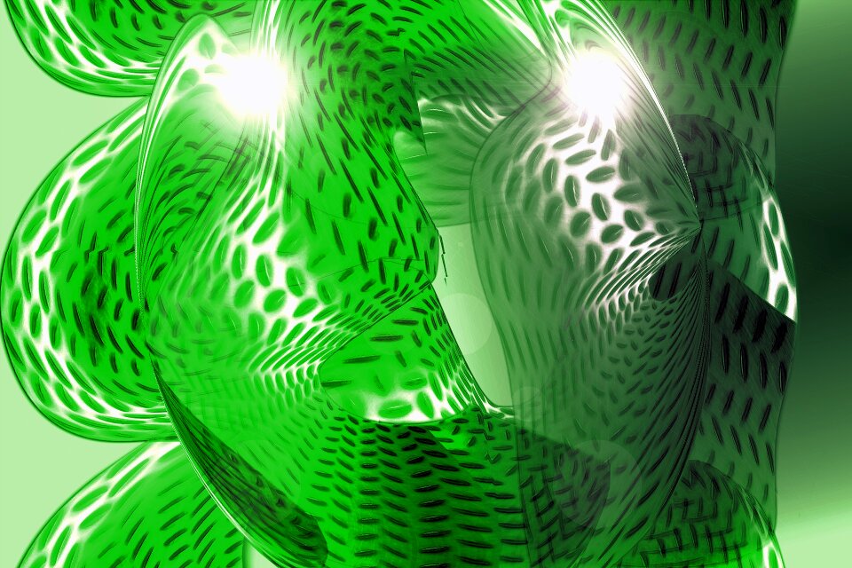 Bright green lights