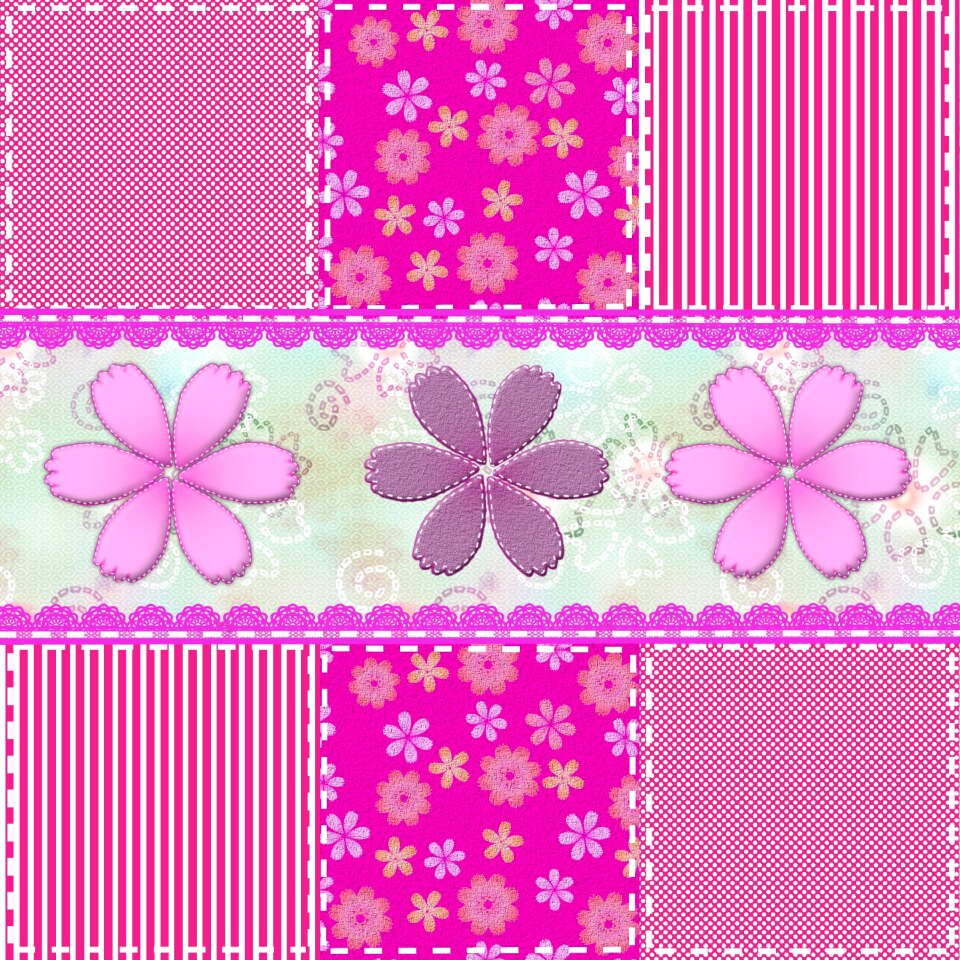 Colored flower badges