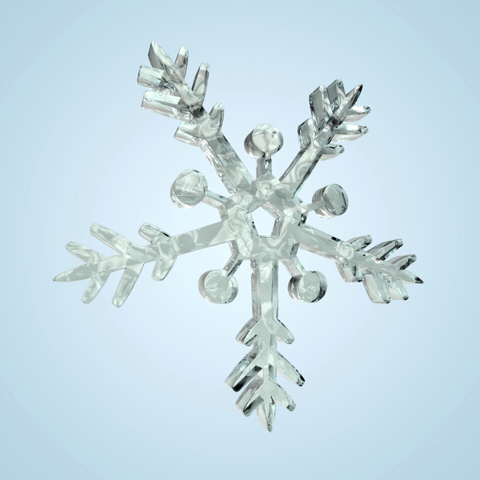 Cold snowfall ice crystal