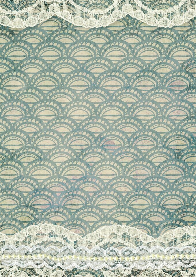 Green blue ornate