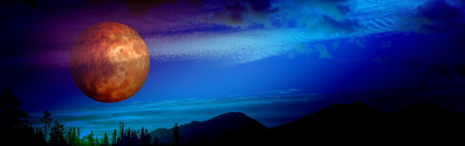 Moon surreal abstract