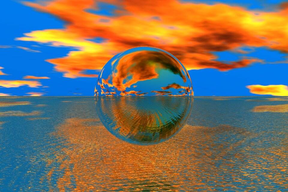 Sky water horizon