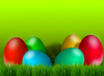 Colorful painted egg colored