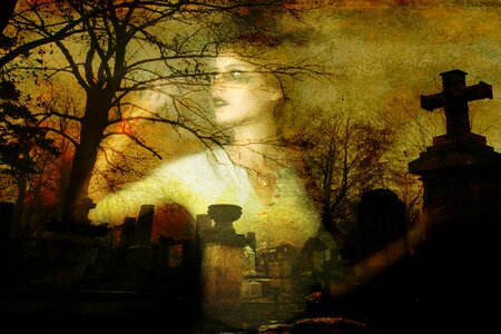 Grave girl night