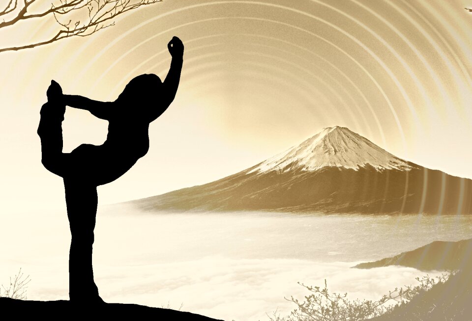 Woman exercise mountain