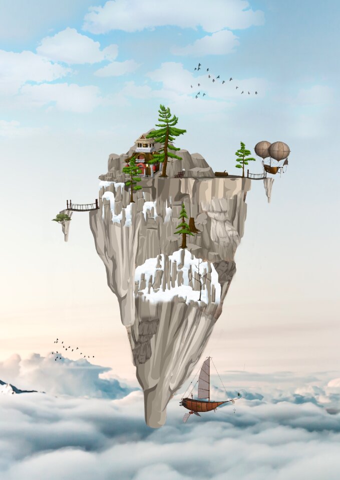 Sky snow house