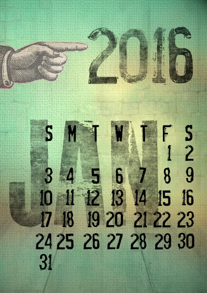 Grunge monthly day