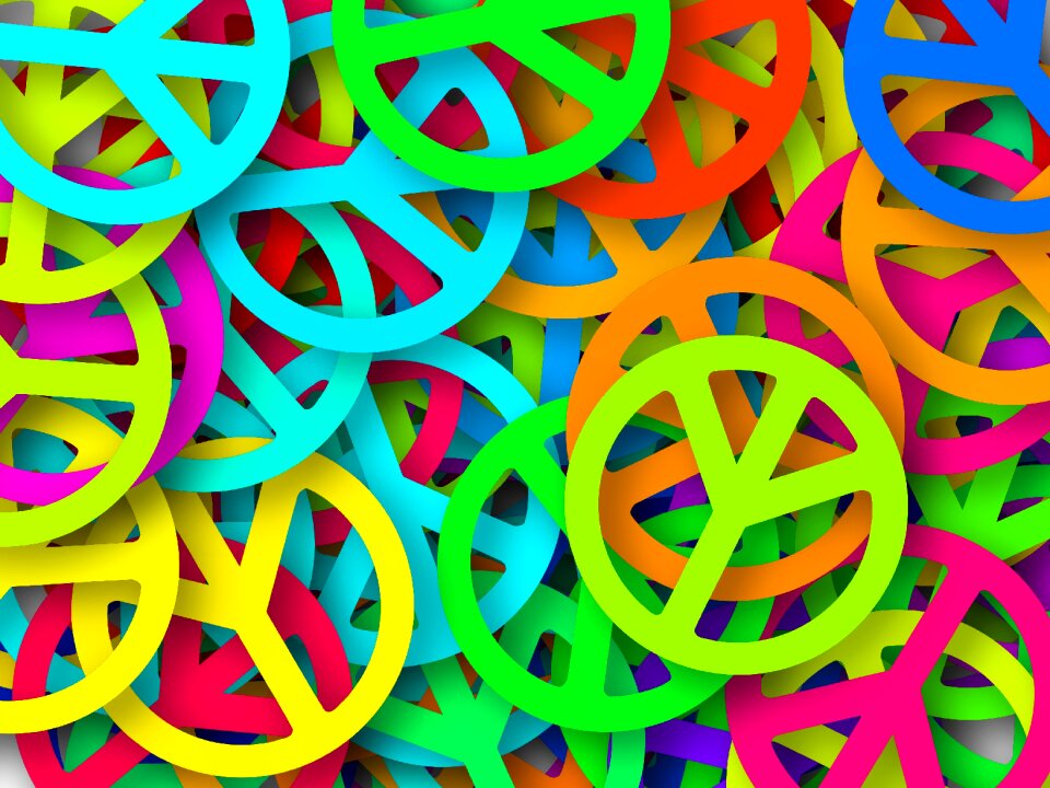 Love peace sign hope