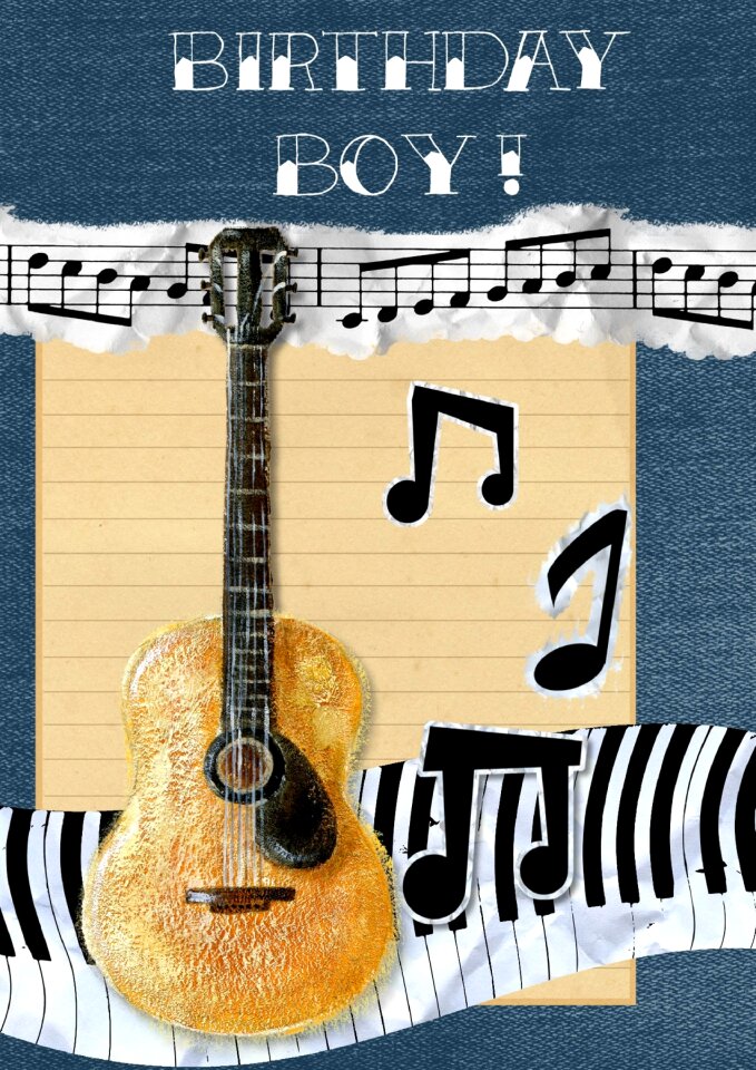 Green greeting guitar
