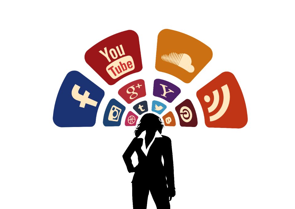 Silhouette social media contact