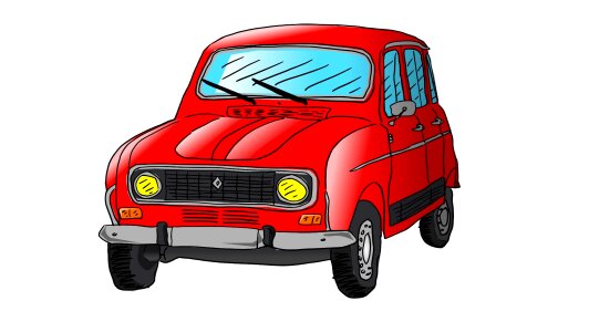 Car drawing illustration