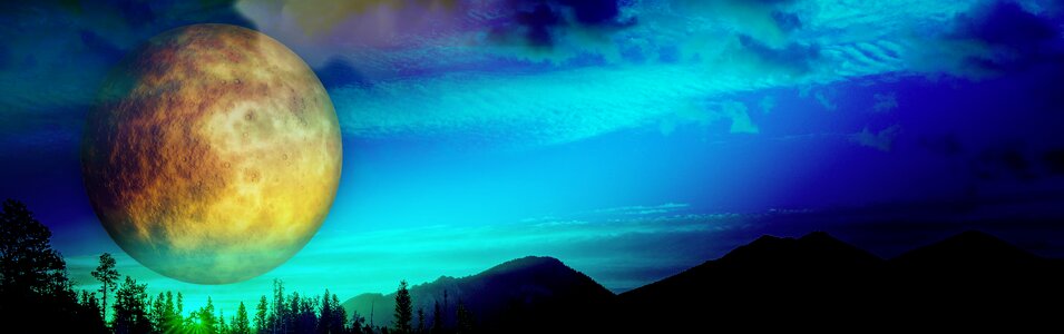 Moon surreal abstract