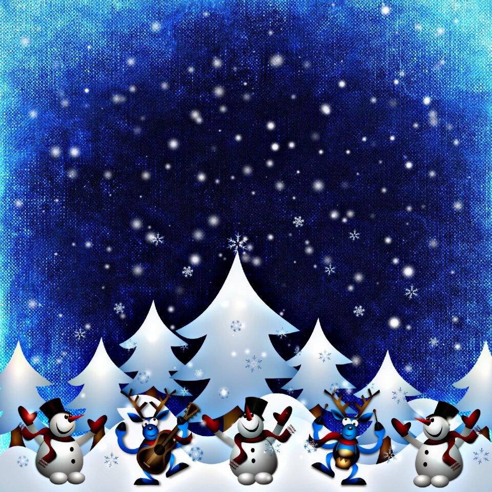 Snowman moose snow