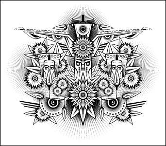 Stylized doodle digital