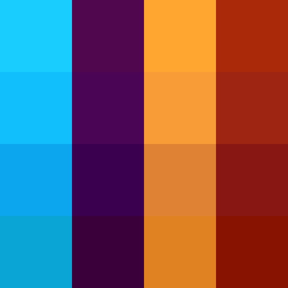 Color squares blue squares purple squares