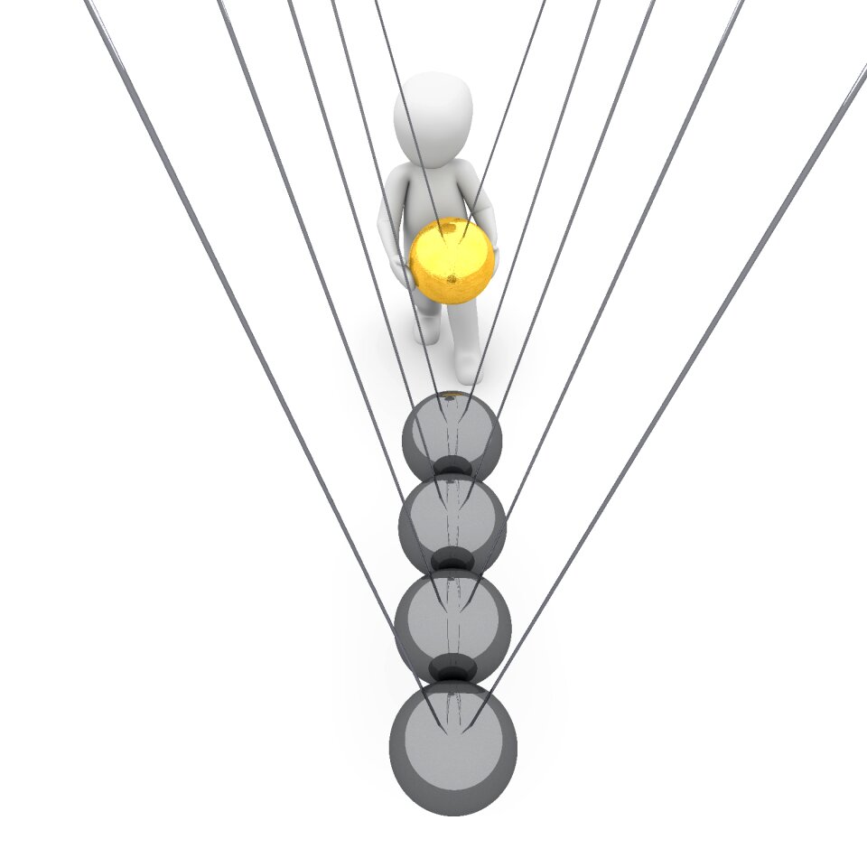 Spherical ball joint pendulum shock