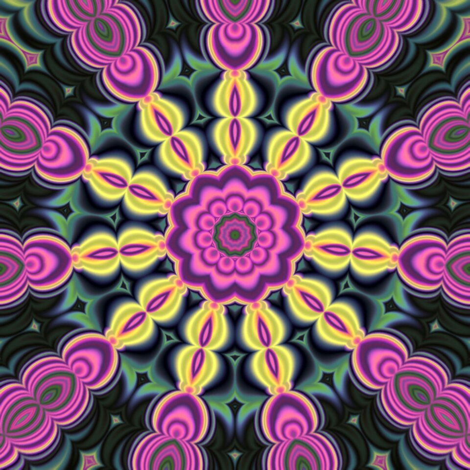 Mandala purple yellow