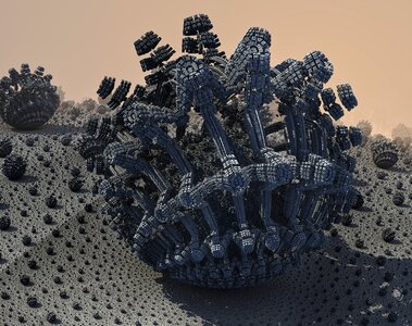 Fractal virus render