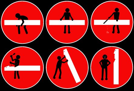Traffic sign action isolated