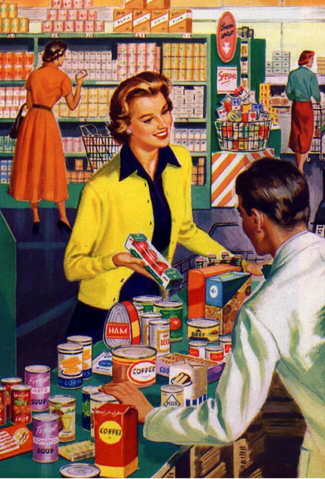 Shopping groceries store