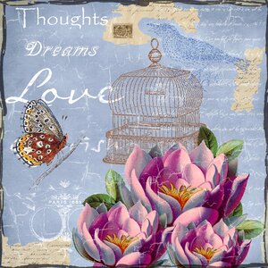 Antique cage scrapbooking