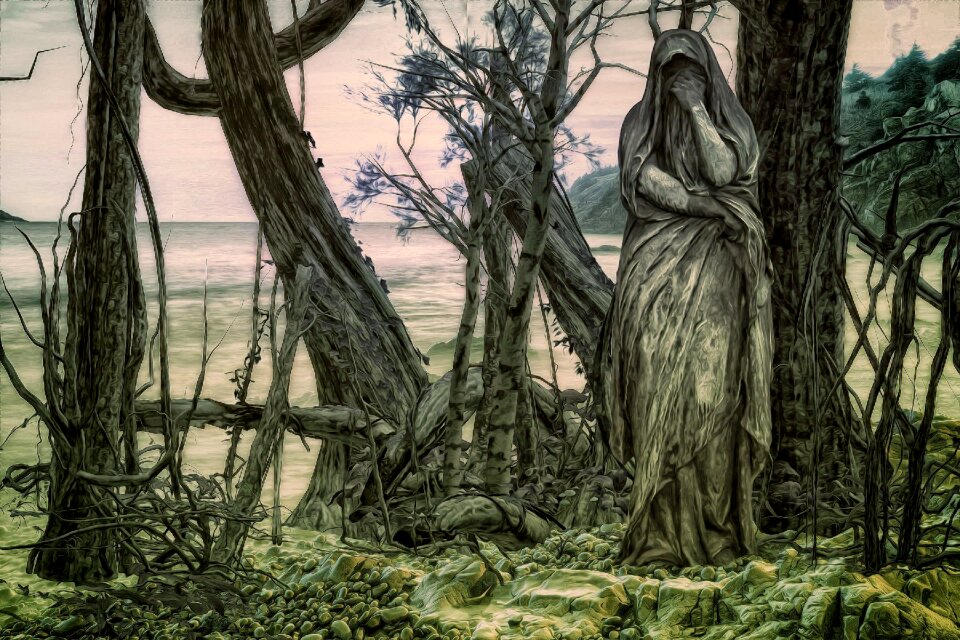 Forest sea statue