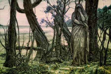 Forest sea statue