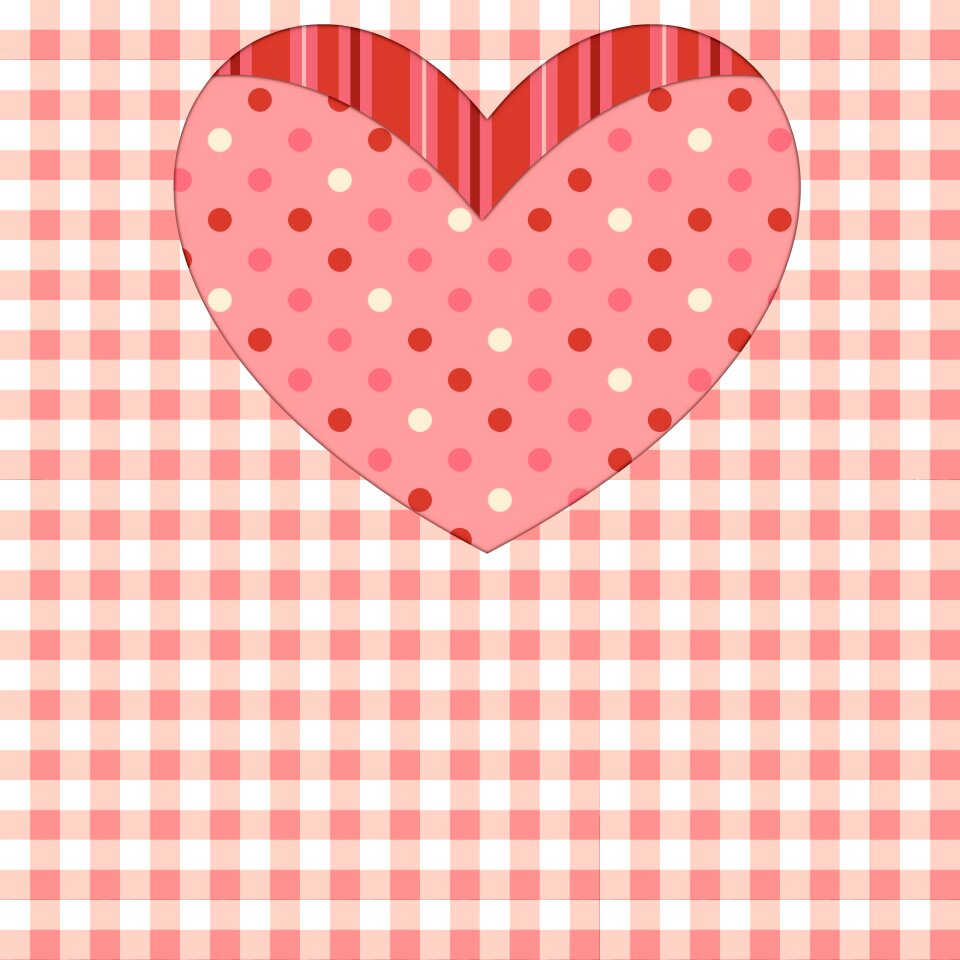 Blocks heart scrapbook