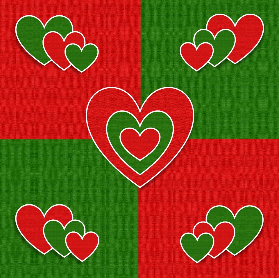 Fabric red green