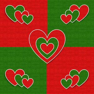 Fabric red green