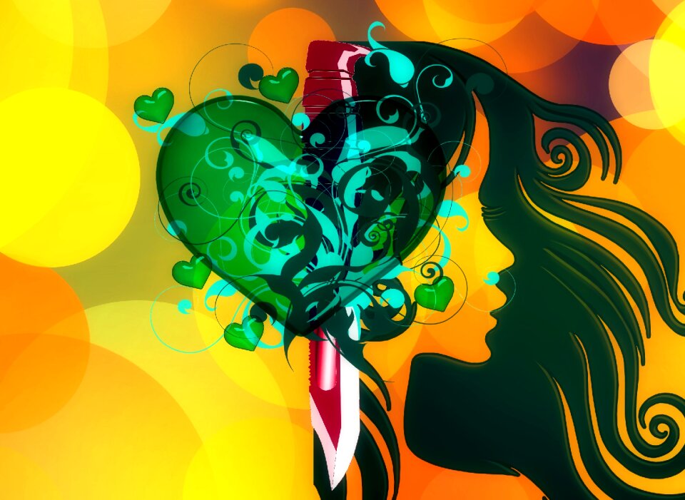 Graphic colorful green