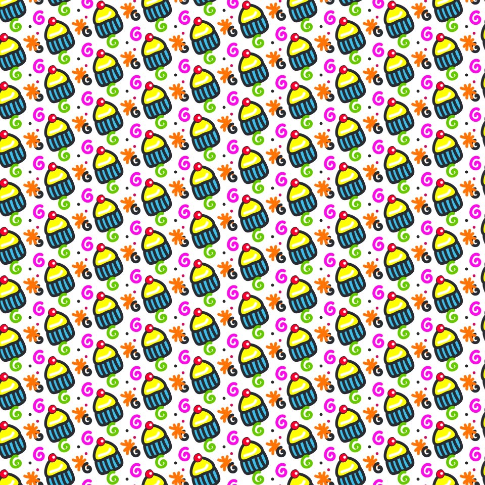 Cake pattern wallpaper