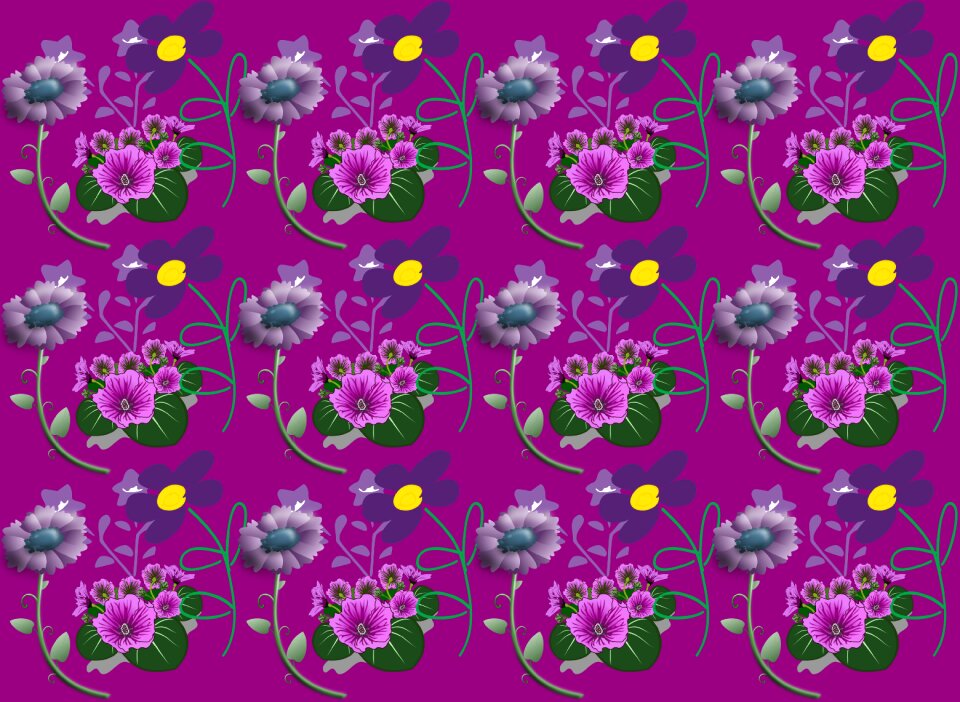 Seamless petals bloom