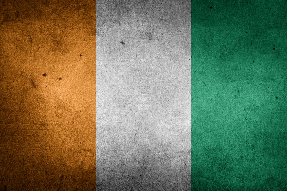 Africa national flag grunge