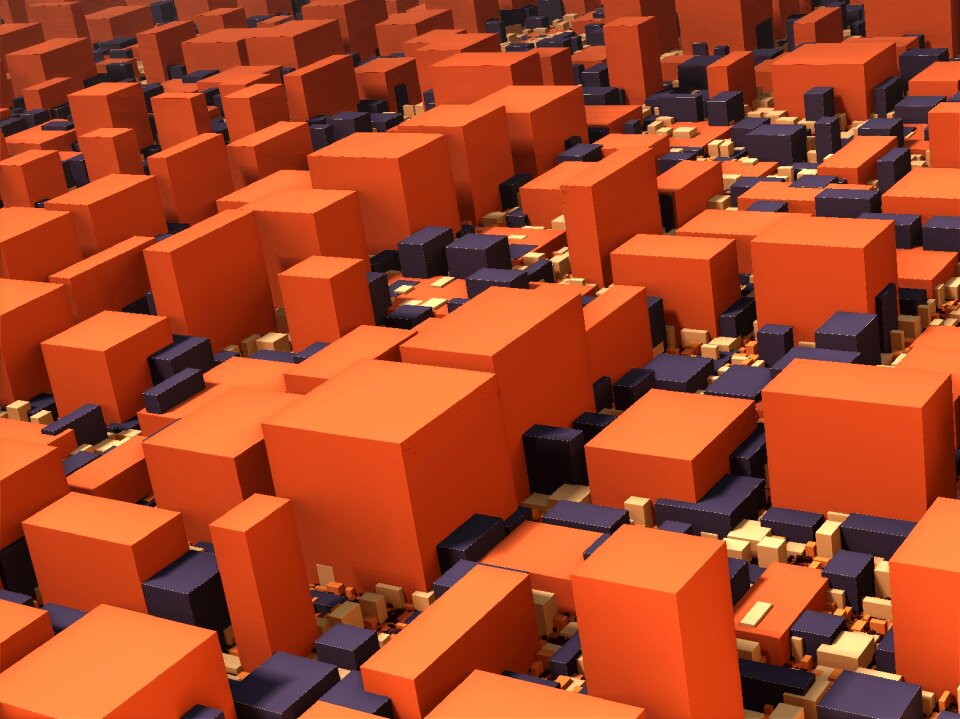 Cubes 3d render