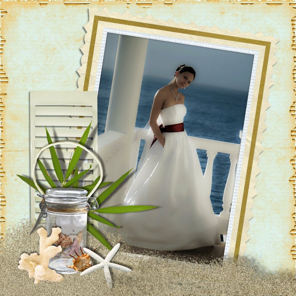 White photo album frame