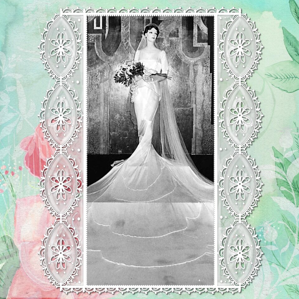 Vintage lace feather message