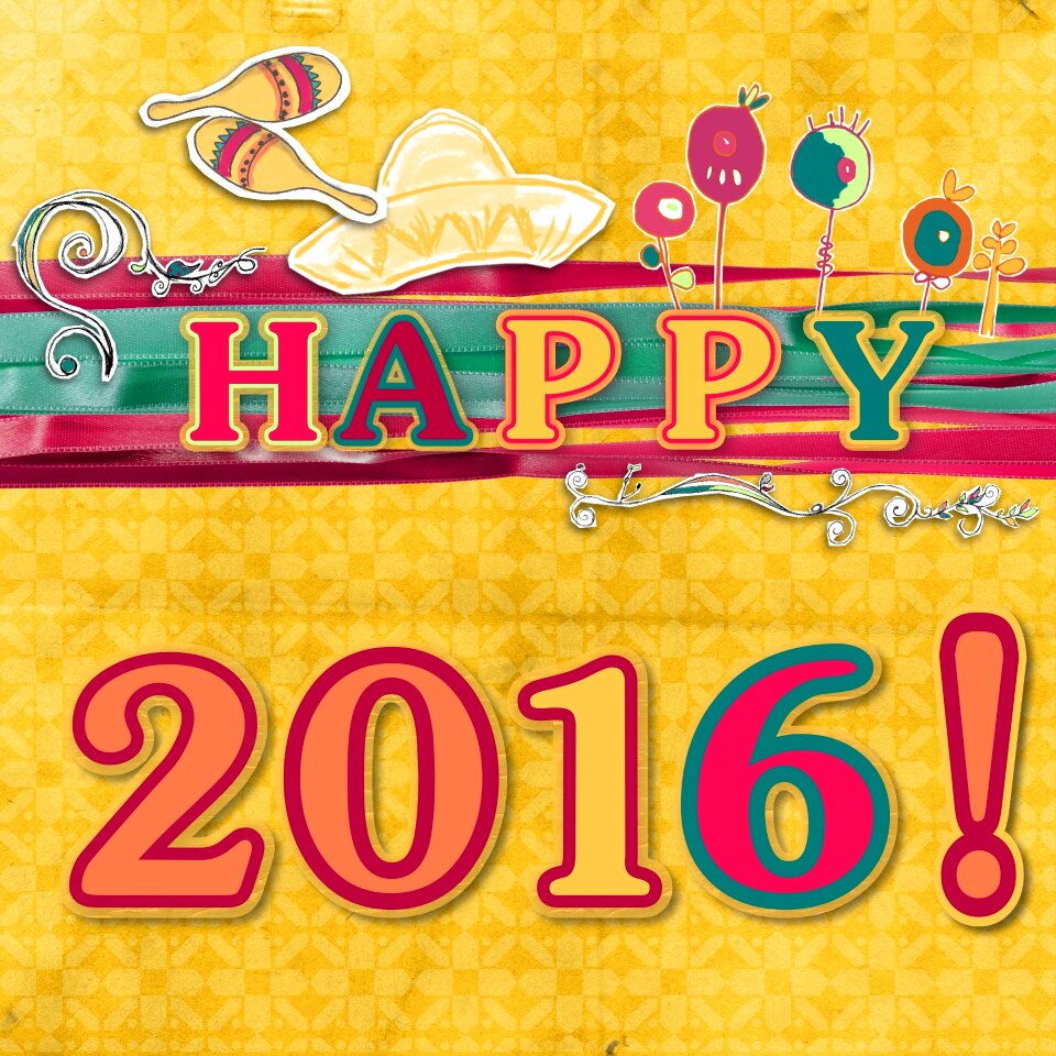 New year 2016 party celebrate