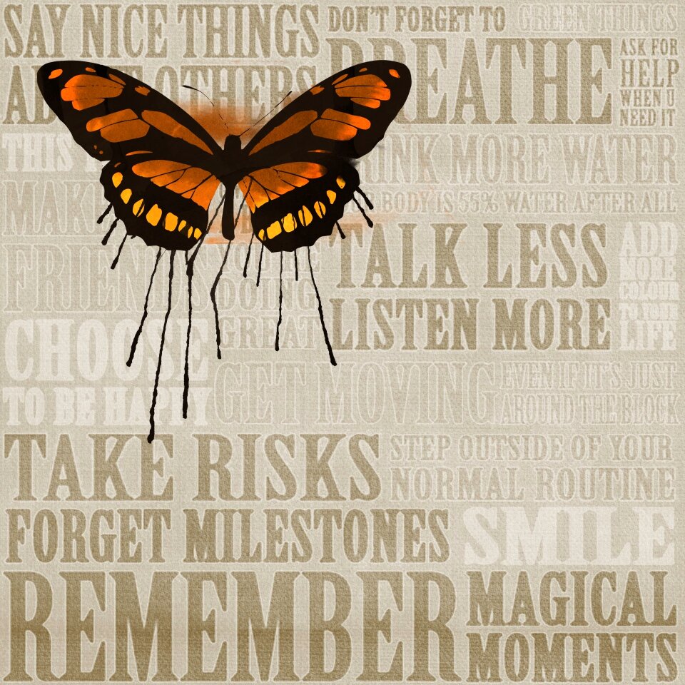 Gold ornate butterfly