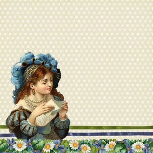 Blue woman lady
