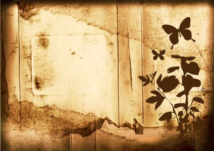 Silhouette background butterfly