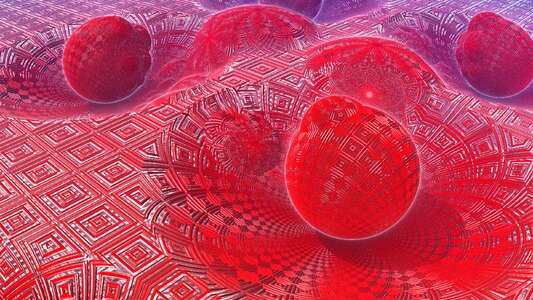 Fractal digit red background