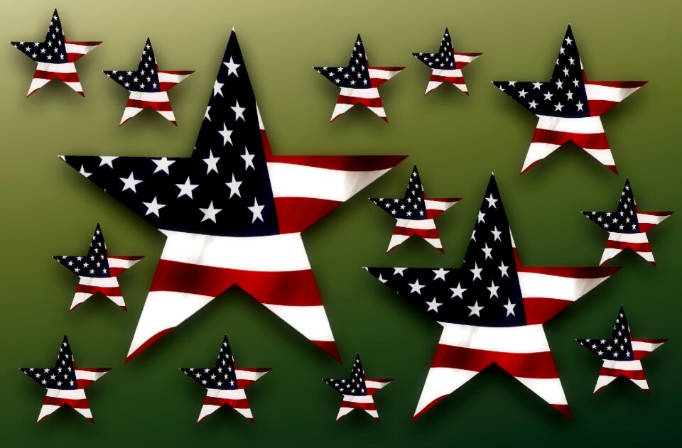 American flag stars and stripes symbol