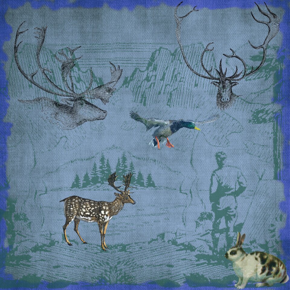 Deer bird antlers
