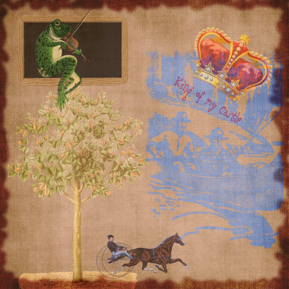 Scrapbooking background crown
