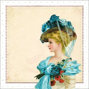 Blue woman lady