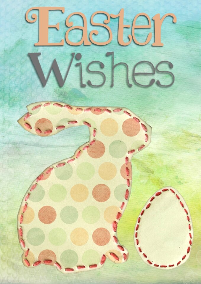 Easter bunny card greeting