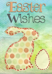 Easter bunny card greeting